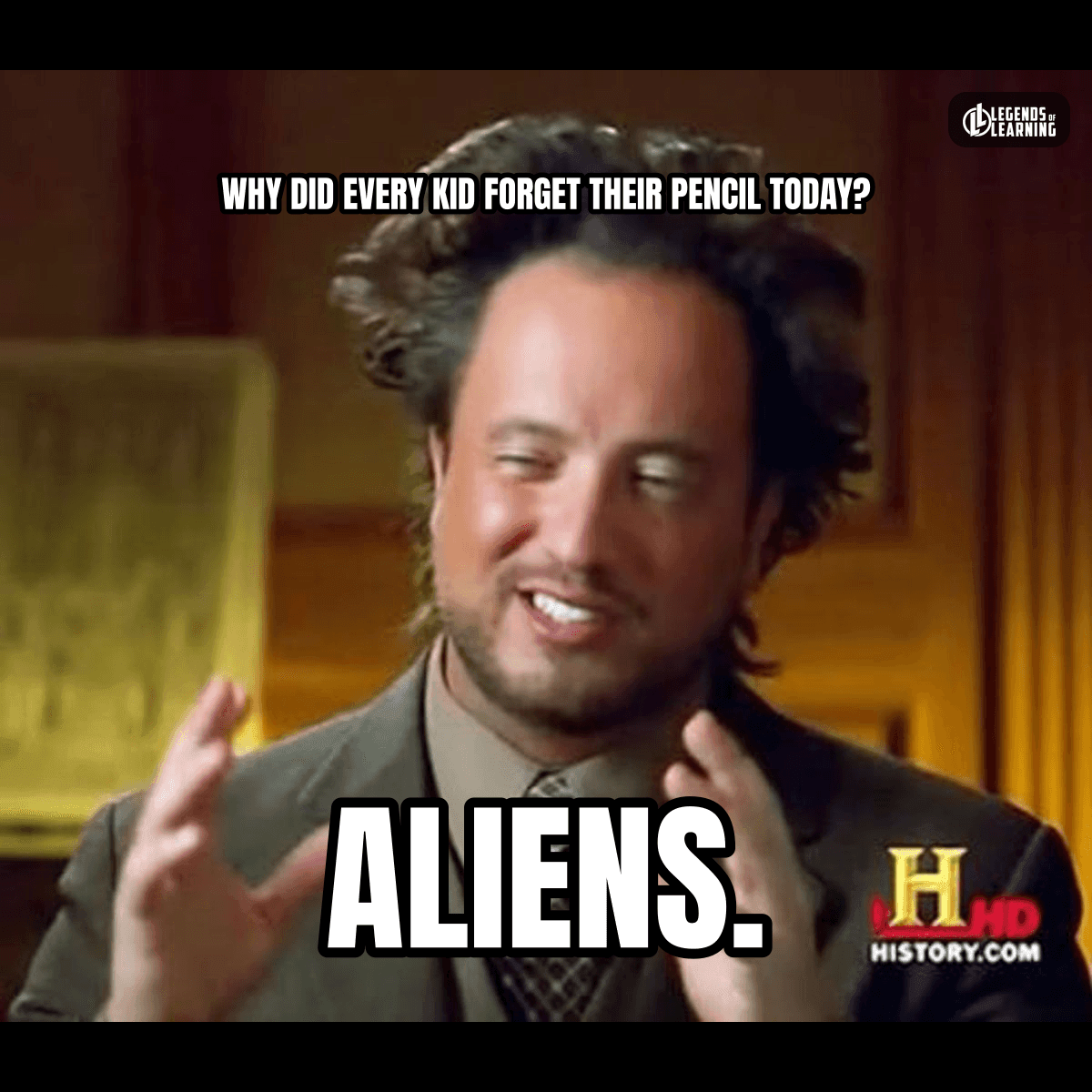 WHY DID EVERY KID FORGET THEIR PENCIL TODAY? / ALIENS.