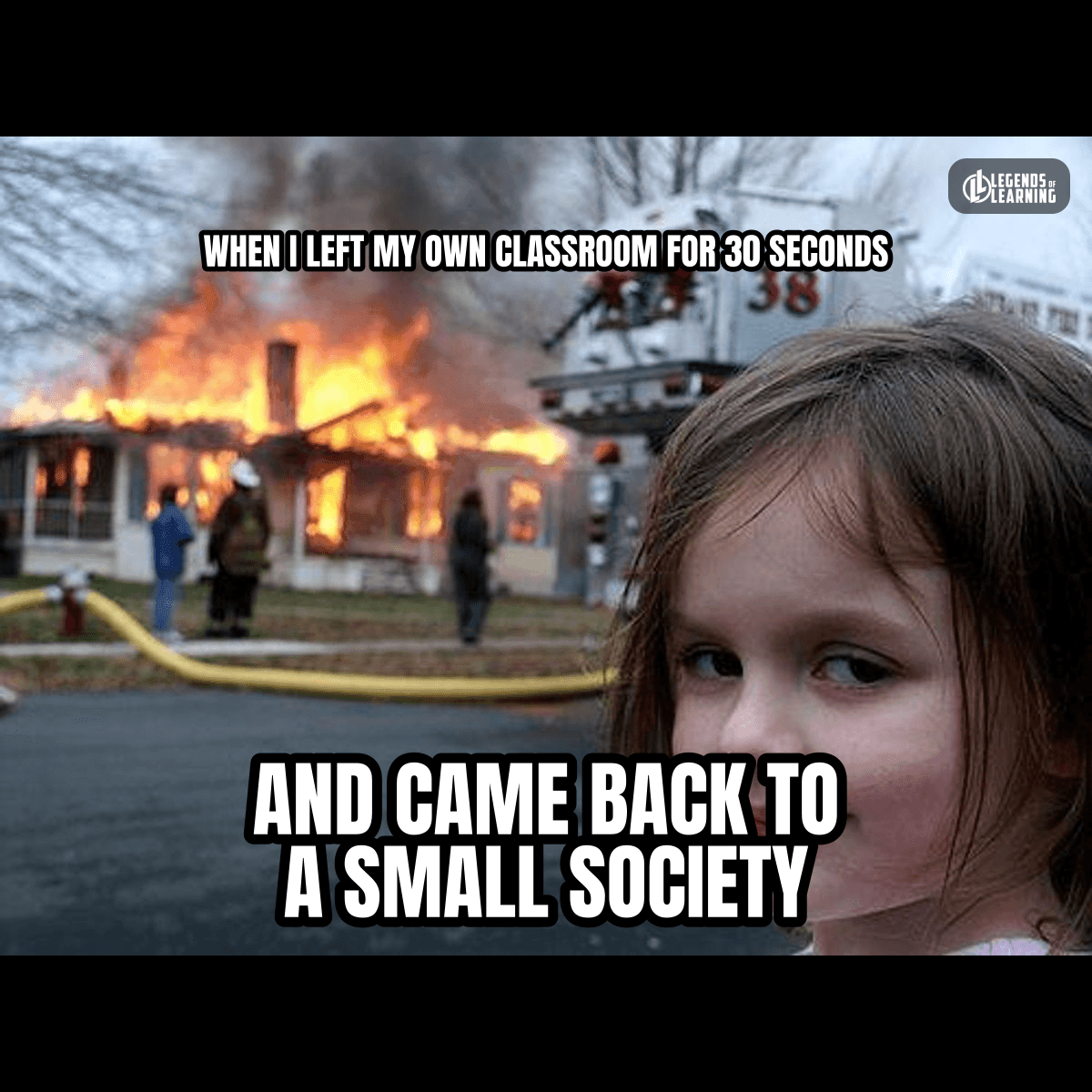 LEFT FOR 30 SECONDS / CAME BACK TO A SMALL SOCIETY