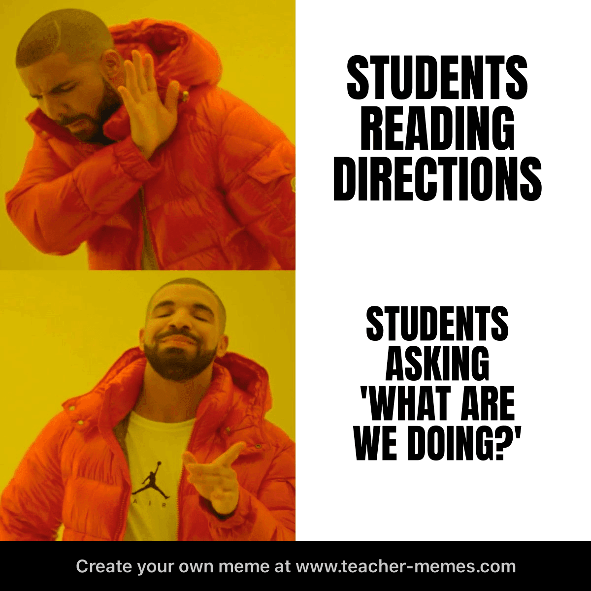 STUDENTS READING DIRECTIONS / STUDENTS ASKING WHAT ARE WE DOING