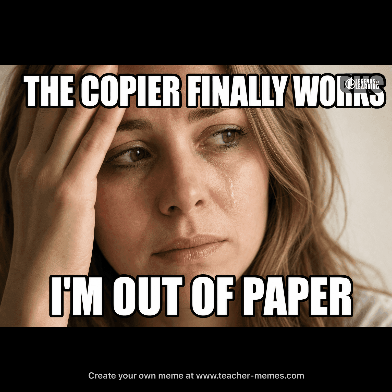 THE COPIER FINALLY WORKS / I'M OUT OF PAPER