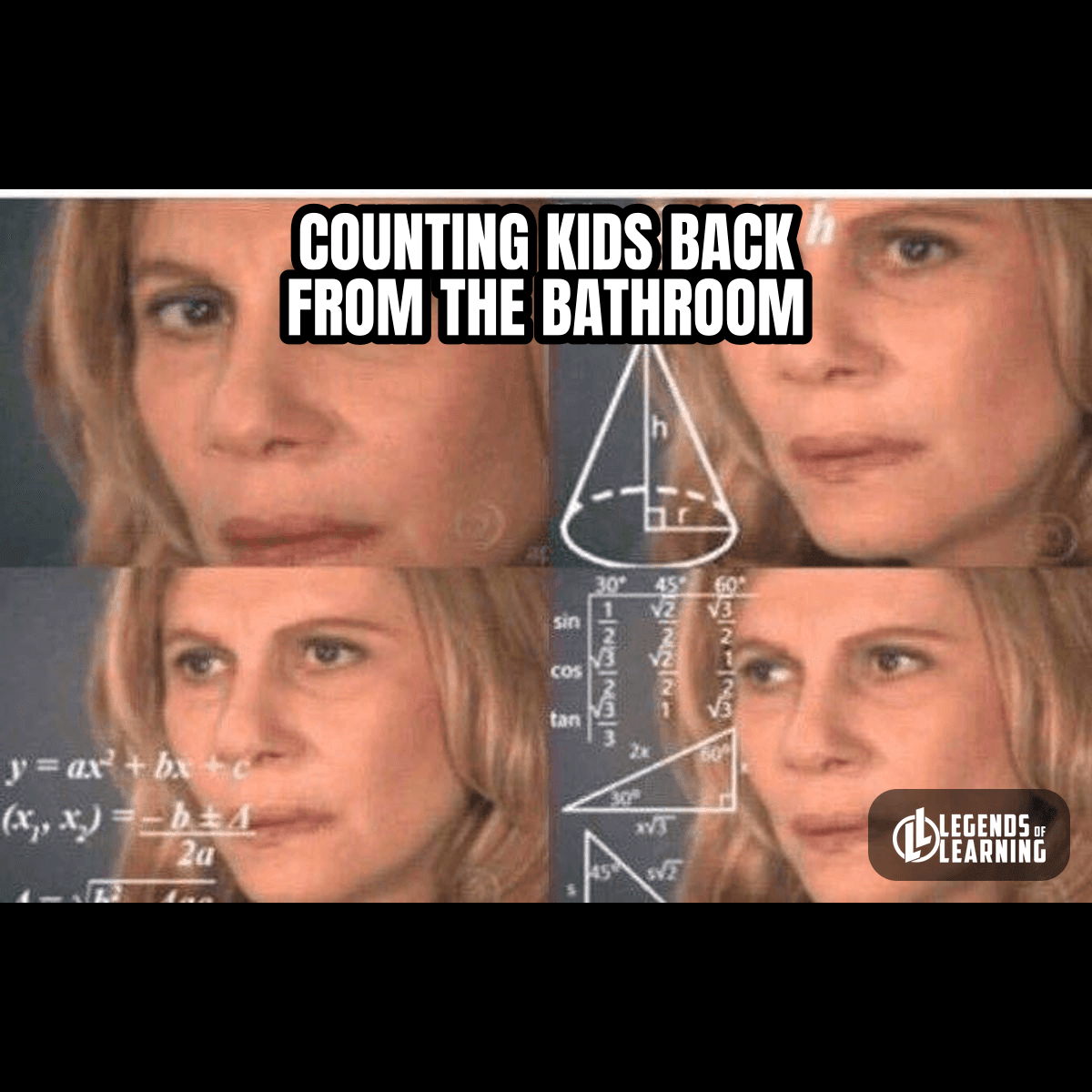 COUNTING KIDS BACK FROM THE BATHROOM