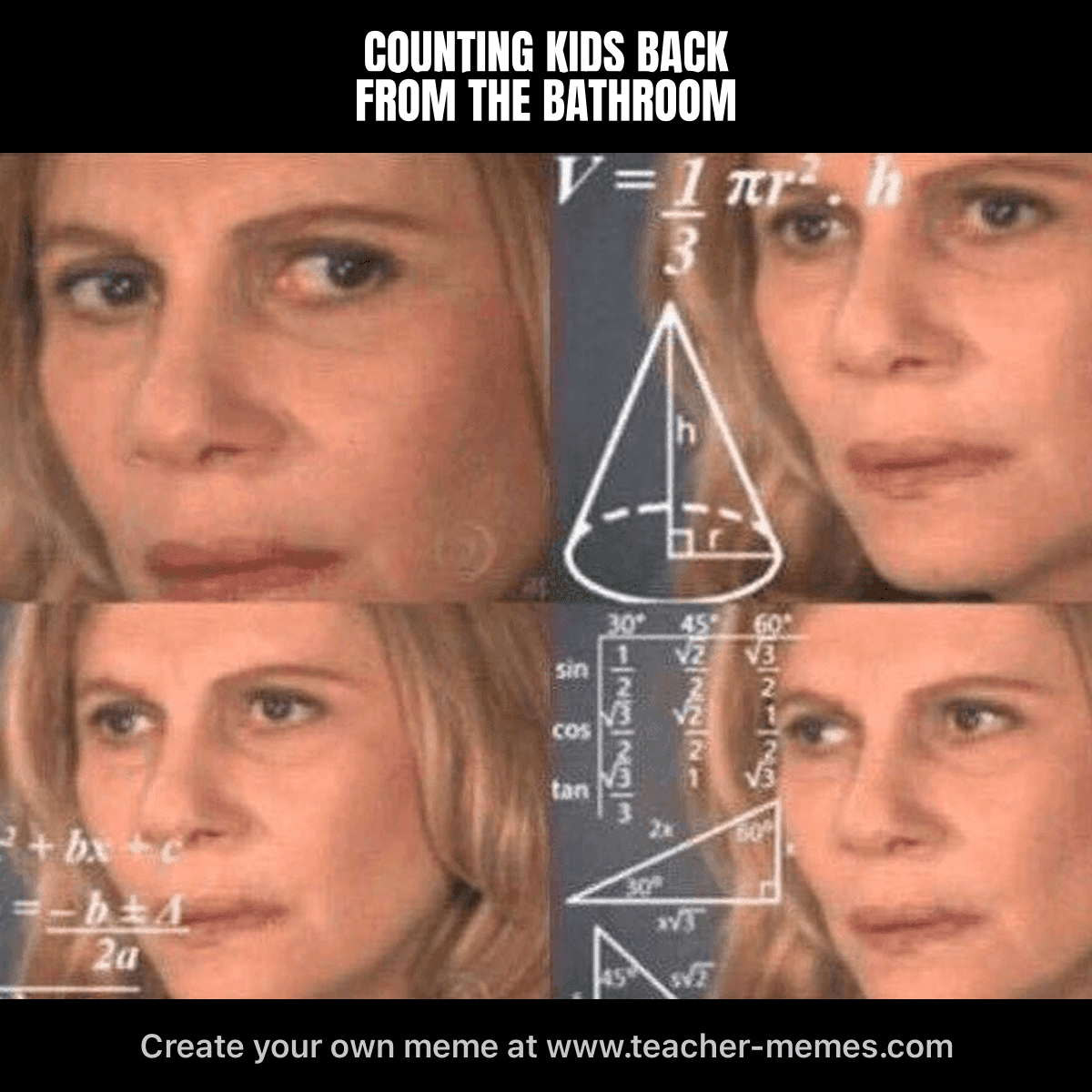 COUNTING KIDS BACK FROM THE BATHROOM