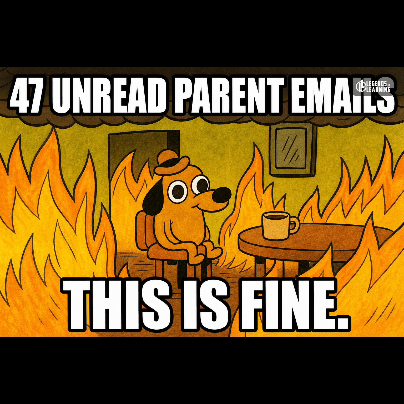 47 UNREAD PARENT EMAILS / THIS IS FINE.