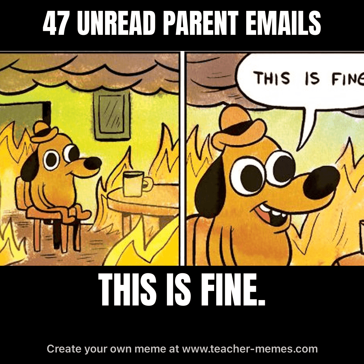 47 UNREAD PARENT EMAILS / THIS IS FINE.