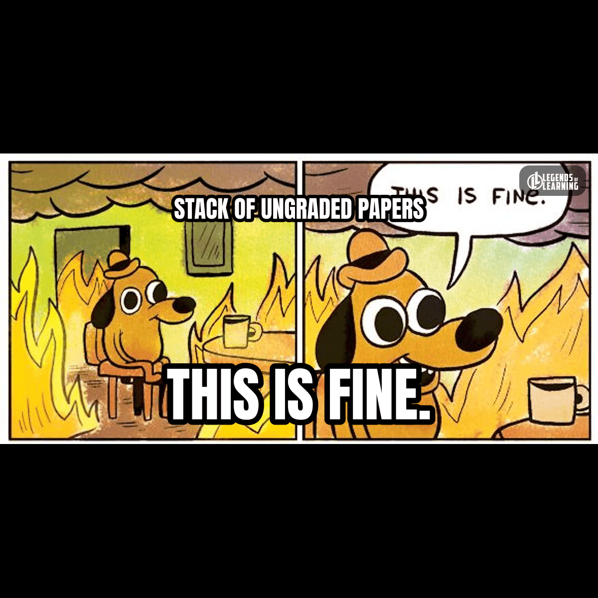 STACK OF UNGRADED PAPERS / THIS IS FINE.