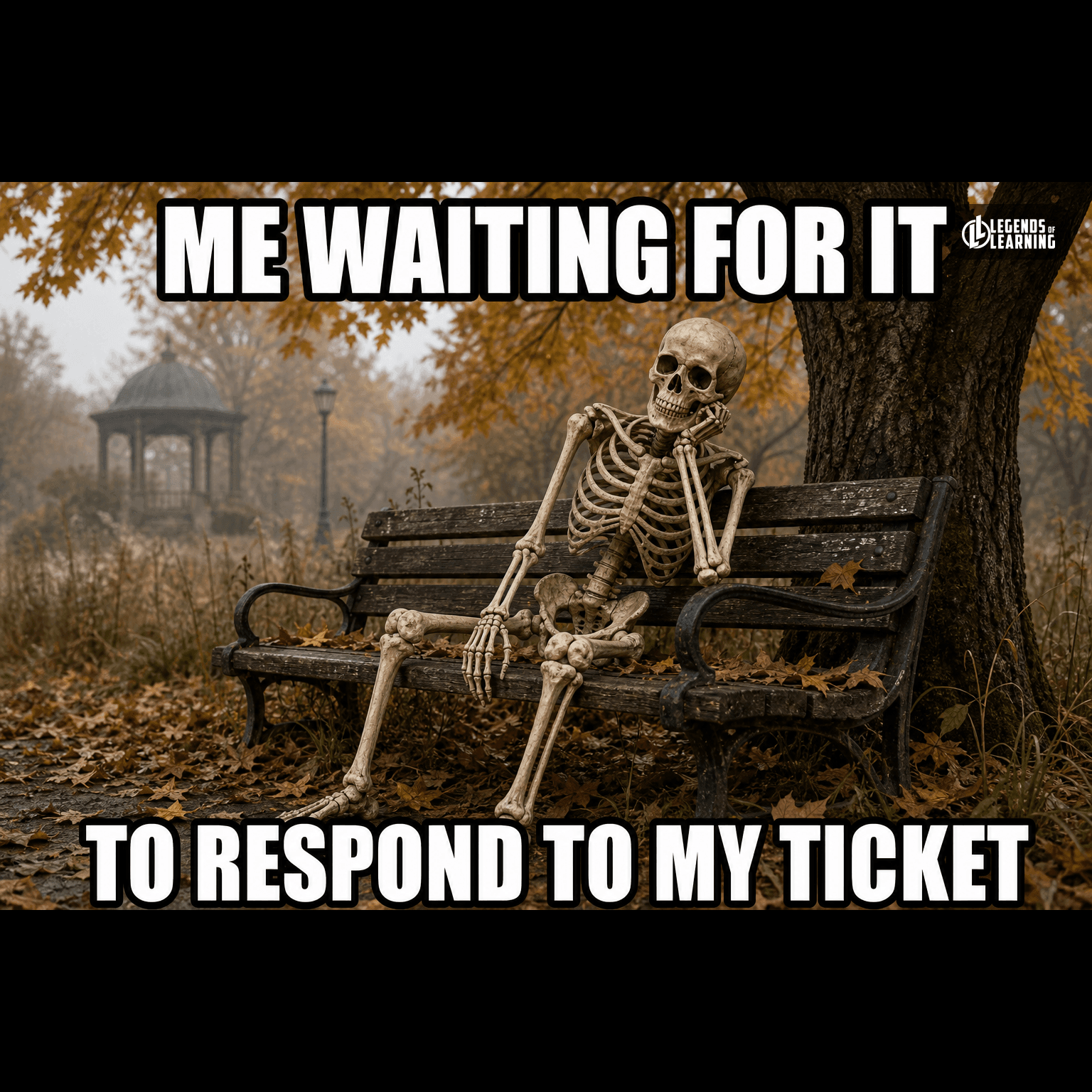 ME WAITING FOR IT / TO RESPOND TO MY TICKET