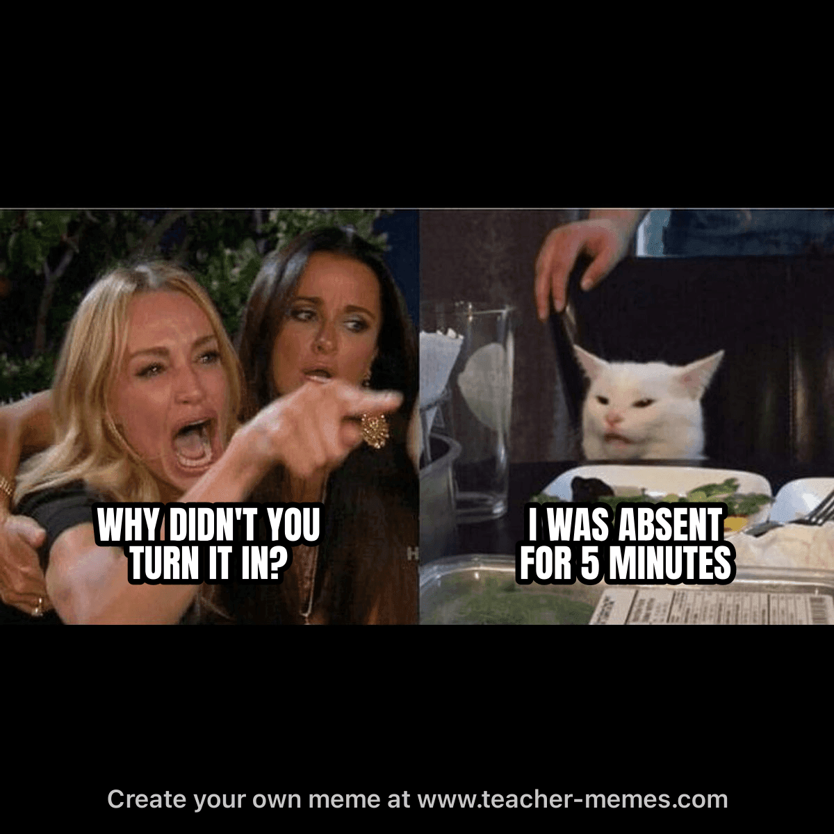 WHY DIDN'T YOU TURN IT IN? / I WAS ABSENT FOR 5 MINUTES